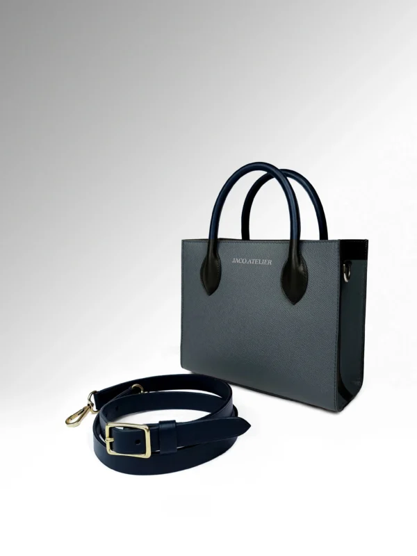 Aurelia Σκούρη Πράσινη Epsom Δερμάτινη Τσάντα Medium Tote Προφίλ - Μαύρο Veg Tan Butts Λουρί