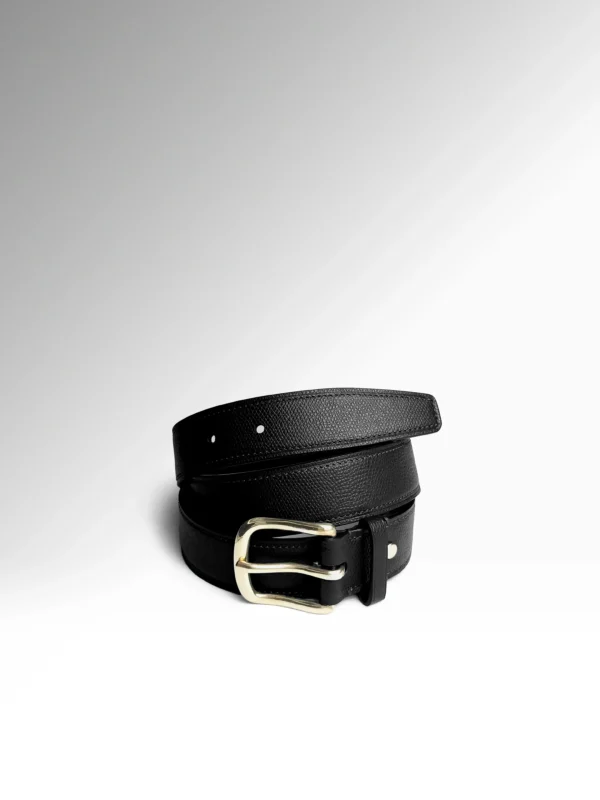 Eris Black Epsom-Black Veg Tan Butts Δερμάτινη Ζώνη Οριζόντια