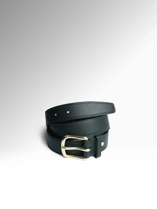 Eris Dark Blue Epsom-Black Veg Tan Butts Δερμάτινη Ζώνη Οριζόντια