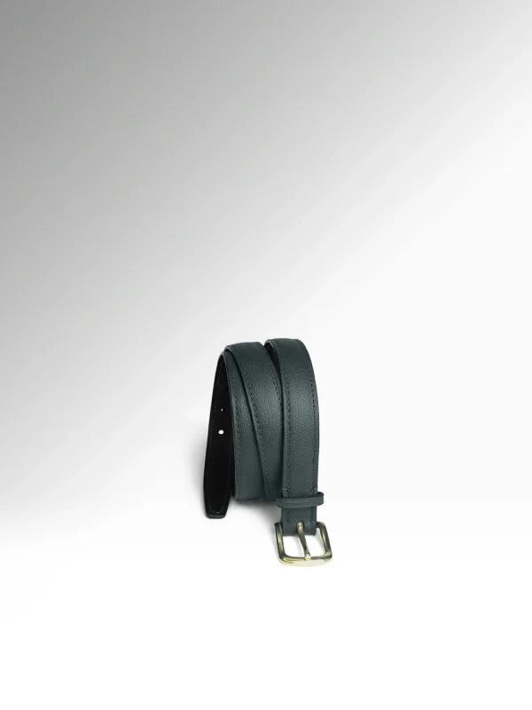 Eris Petite Dark Blue Epsom-Black Veg Tan Butts Δερμάτινη Ζώνη Κάθετα