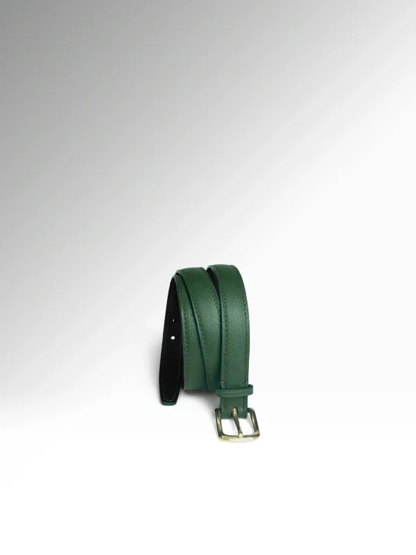 Eris Petite Σκούρη Πράσινη Epsom-Black Veg Tan Butts Δερμάτινη Ζώνη Κάθετα