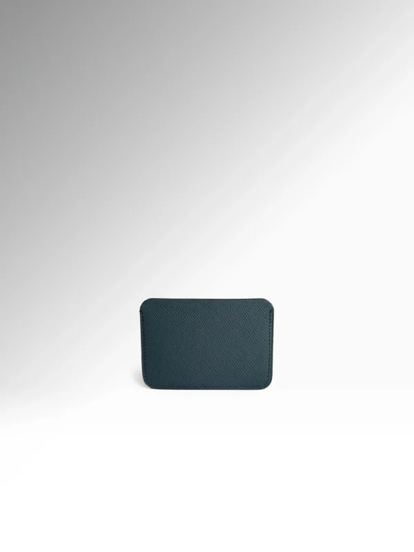 Hector Aegean Blue Epsom Δερμάτινο Card Holder Πίσω