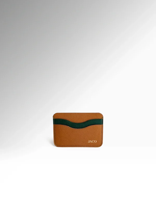 Hector Cognac Epsom Δερμάτινο Card Holder Μπροστά