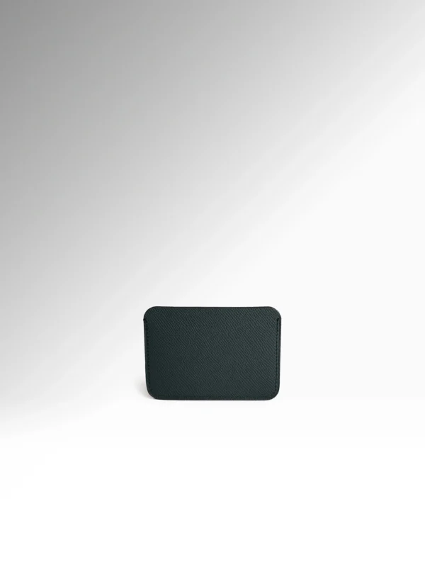 Hector Σκούρο Μπλε Epsom Δερμάτινο Card Holder Πίσω