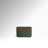 Hector Σκούρο Πράσινο Epsom Δερμάτινο Card Holder Μπροστά