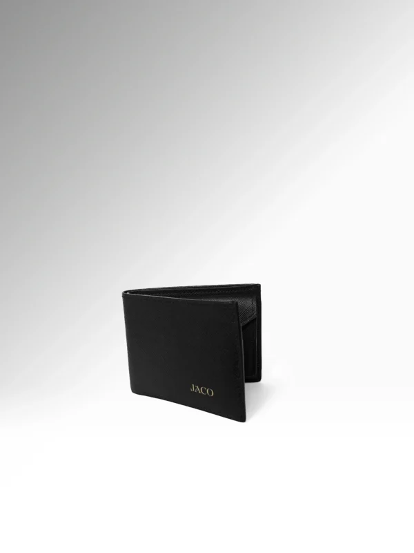 Rowan Μαύρο Saffiano Δερμάτινο Πορτοφόλι