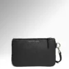 Ravello Μαύρο Togo Δερμάτινο Pouch Μπροστά
