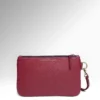 Ravello Dark Cherry Togo Δερμάτινο Pouch Μπροστά