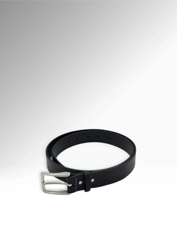 Sigillo Black Veg Tan Butts Leather Belt Front