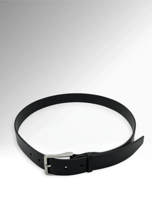 Sigillo Black Veg Tan Butts Leather Belt Round
