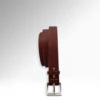 Sigillo Cognac Veg Tan Butts Leather Belt Vertical