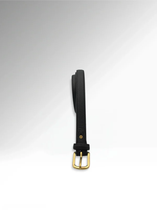 Cicero Petite Black Epsom Leather Belt Vertical