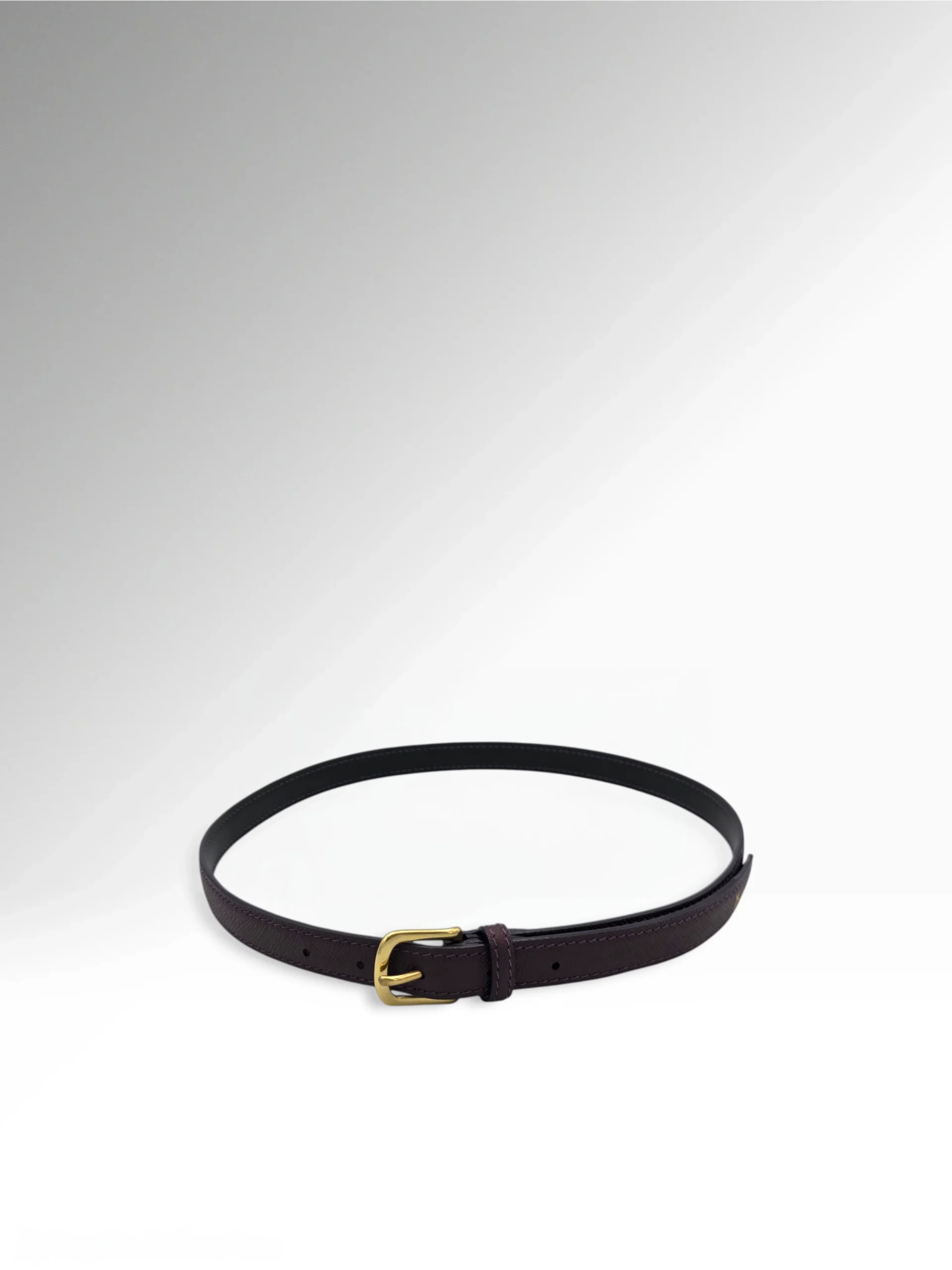 Cicero Petite Wine Epsom Leather Belt Round